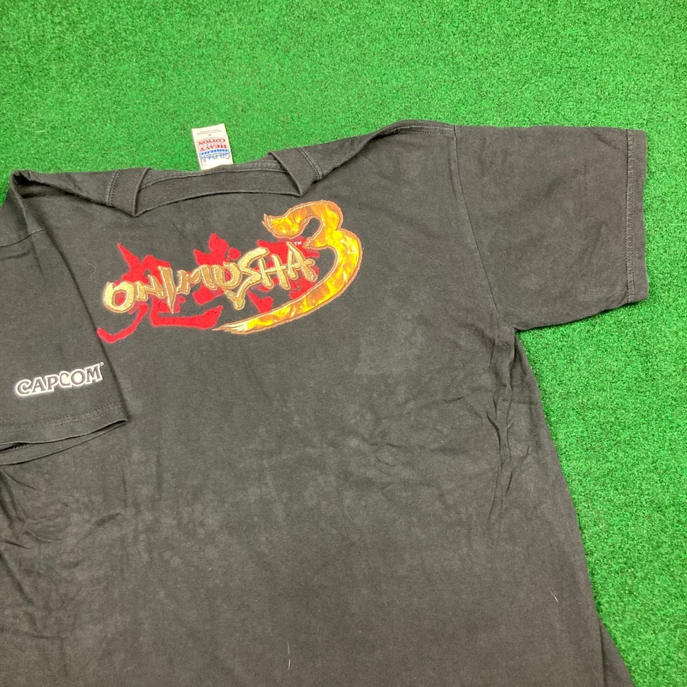 Vintage Capcom Onimusha 3 Demon Siege Shirt Mens M Black 2004 Video Game Promo